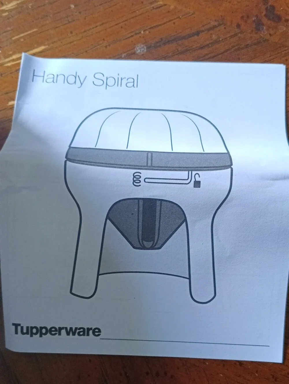 Tupperware Pink and White Handy Spiral Kitchen Tool